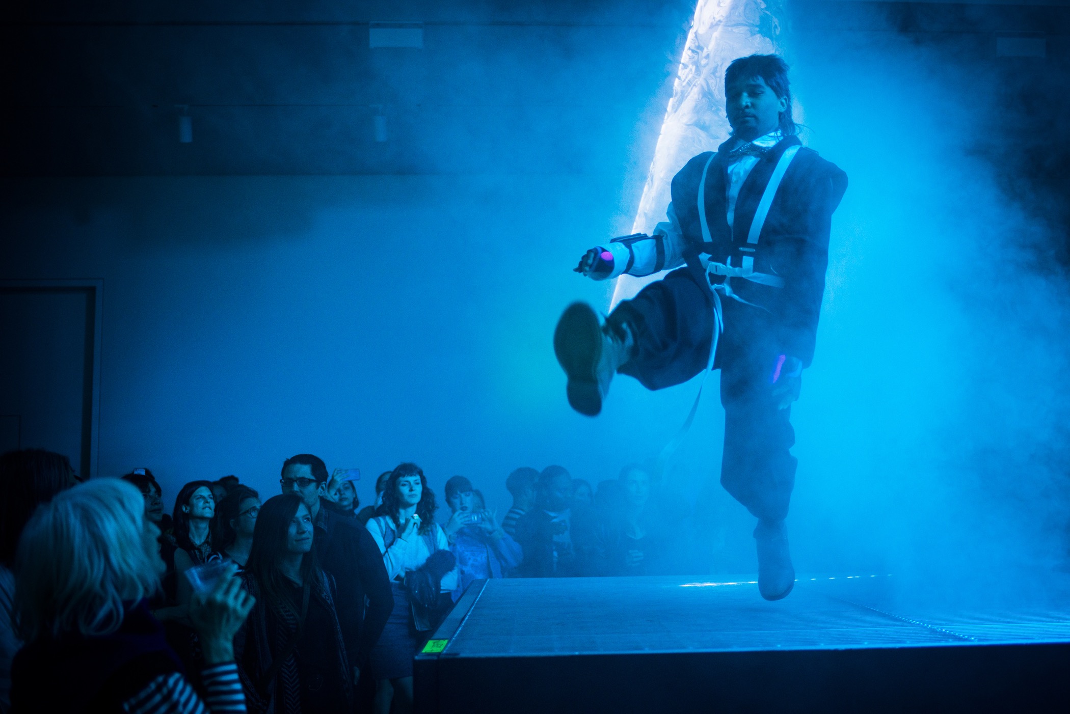 Jacolby Satterwhite. En Plein Air: Music of Objective Romance at SFMOMA, 2017. Courtesy of SFMOMA. Photo: Charles Villyard.