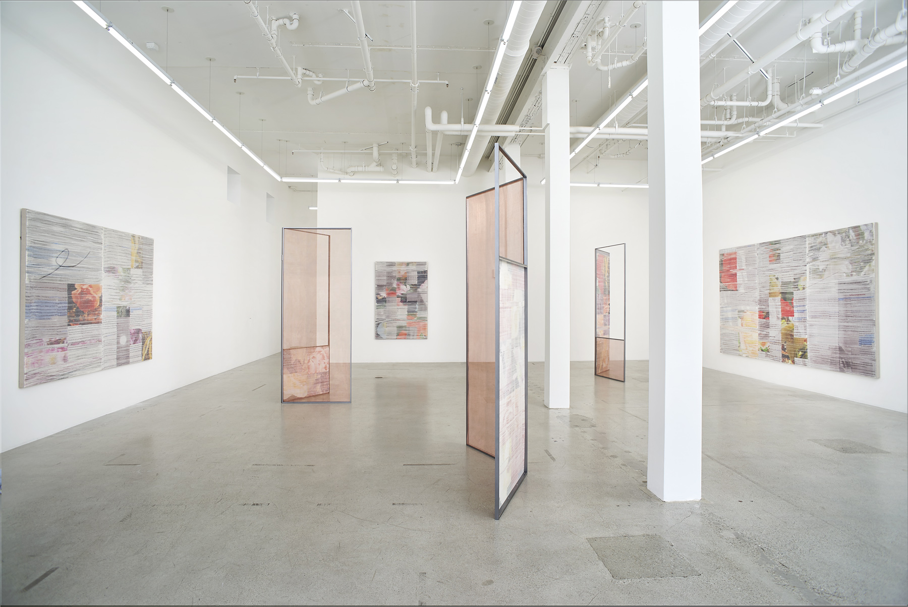 Margo Wolowiec. Evergreen, Searchlight, Rosebud, 2017; installation view. Courtesy of the Artist and Jessica Silverman Gallery.