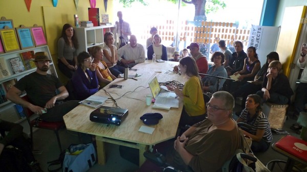 Open Engagement, Elyse Mallouk presentation on "Landfill" photo by John Muse