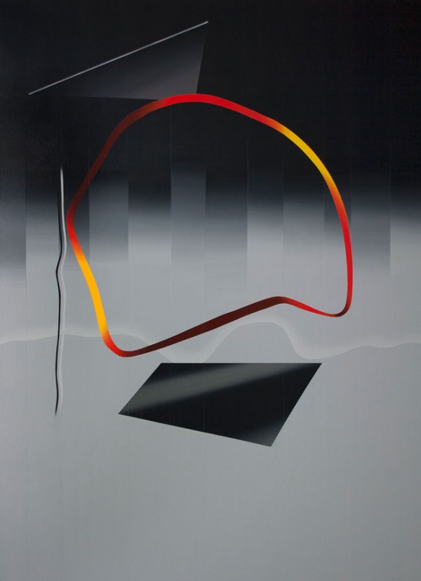 Kyle Austin Dunn, A Line and Its Body, Acrylic on canvas, 55" x 40", 2012.