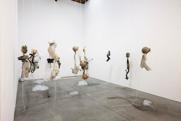 Roger Hiorns; Untitled, 2014; plastic, compressor, and foam. © Roger Hiorns; Courtesy of the artist and Luhring Augustine, New York.