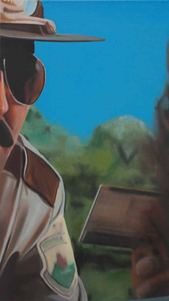 Eberhard Havekost. In Control, 2009; Oil on canvas; 27.5 x 15.75 in.