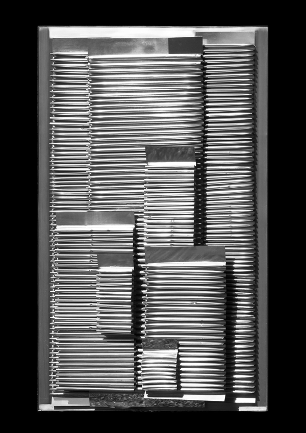 Heinz Mack. New York, New York, 1963; aluminum on wood;160 x 100 x 20 cm. Courtesy Heinz Mack