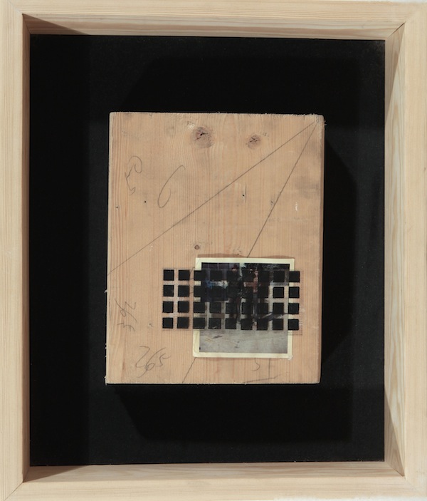 Dene Leigh. (French) Rico In The Middle, 2012; print, velvet, wood, pencil, acetate; 14 x 17 x 4 inches. Courtesy of the artist.