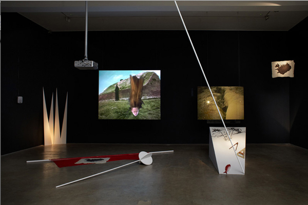 Joan Jonas. Volcano Saga, 1985; Installation, dimensions variable. Installation view at Wilkinson Gallery, London, UK, 2011. Courtesy Wilkinson Gallery and the Artist.