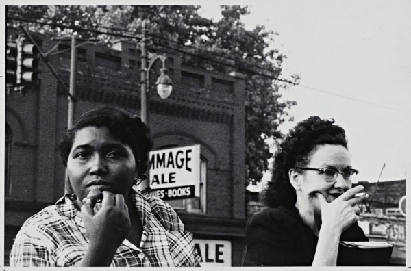 Robert Frank. Detroit, 1955; gelatin silver print, 8 ½ x 13 in. Courtesy of Cantor Arts Center at Stanford University. © Robert Frank.