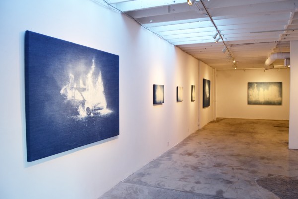 William Binnie. Flame as Flag. installation view, Paul Loya Gallery.