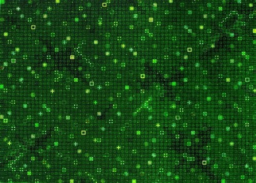 Ding Yi. Appearance of Crosses-5, 2009; acrylic on finished fabric; 200 cm x 80 cm.