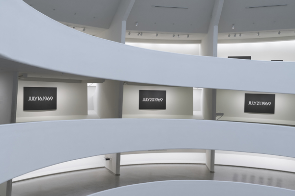 On Kawara. On Kawara—Silence, 2015; installation view, Solomon R. Guggenheim Museum, New York. Courtesy of the Solomon R. Guggenheim Foundation. Photo: David Heald. 