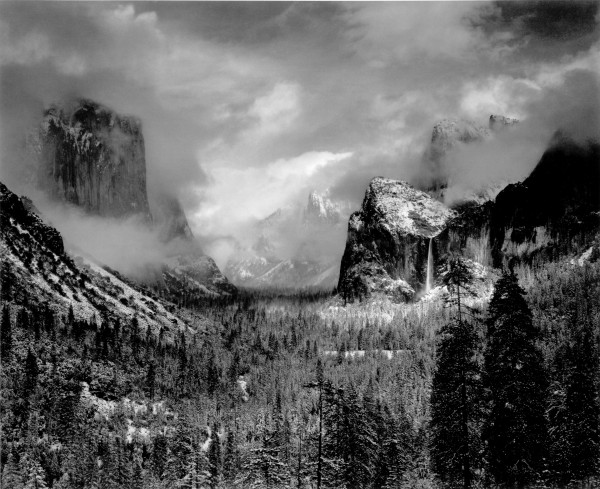 Ansel Adams, Clearing Winter Storm, Yosemite National Park, 1935, gelatin silver photograph, 56 x 71 cm framed, National Gallery, Canberra, purchased 1980, 2015 The Ansel Adams copyright trust