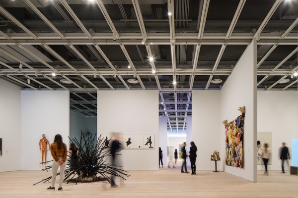 The gallery spaces are flexible but appear temporary and rough-hewn. Photo: Nic Lehoux.