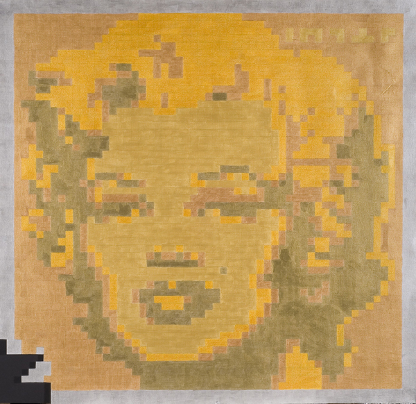 Ashley Anderson. Faux Sho, 2012; metallic ink and acrylic on paper, 28 1/2 x 28 in.