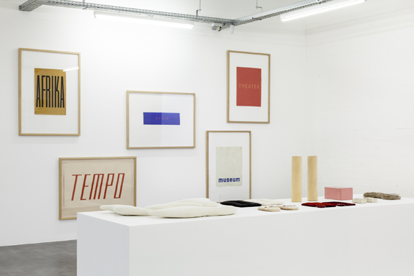 Franz Erhard Walther. Selection of Handpieces and Word Pictures; installation view of Franz Erhard Walther: The Body Decides at WIELS, Brussels. Courtesy WIELS & The Franz Erhard Walther Foundation. Photo © 2014 Sven Laurent.