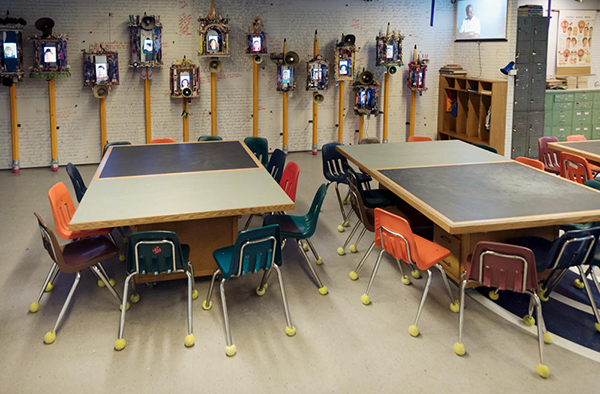 Pepón Osorio. reForm, 2015; installation view, Temple University's Tyler School of Art. Photo: Constance Mensh.