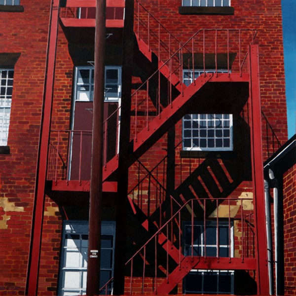 Darren Reid. North Mill, 2012; acrylic on canvas; 23.6 x 23.6 in. Courtesy of the Artist.