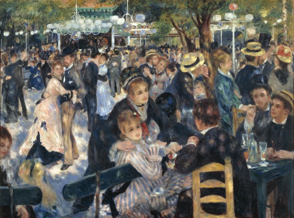 Pierre-Auguste Renoir. Bal du moulin de la Galette, 1876. Musee d'Orsay, Paris.