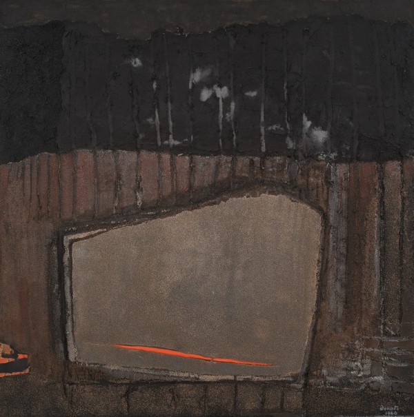 Enrico Donati. Aleppo Walls, 1960; mixed media on canvas; 60 x 60 in. Courtesy of the Estate of Enrico Donati and the Weinstein Gallery, San Francisco. Photo: Nicholas Pishvanov.