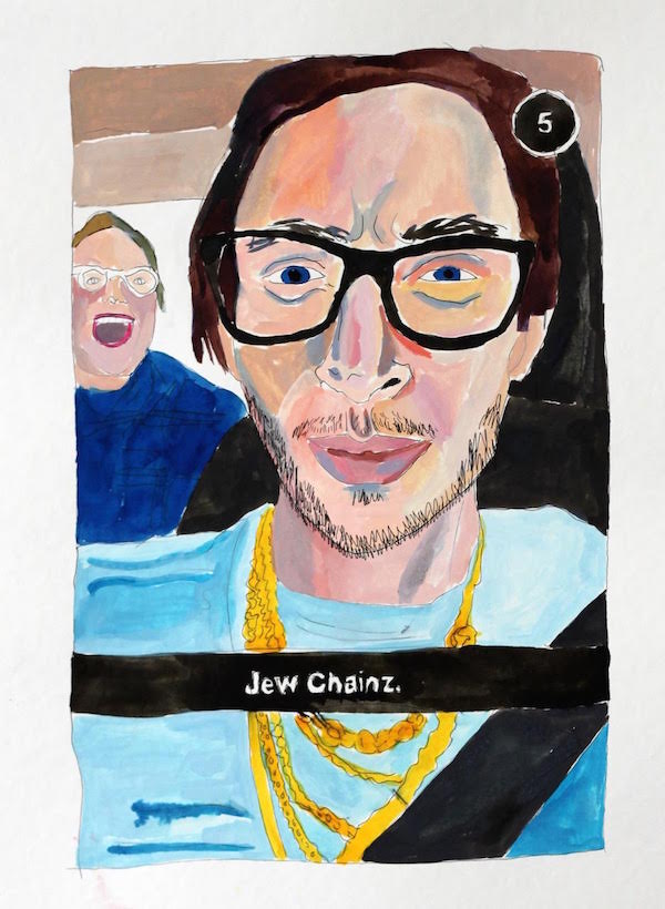 Gala Knörr. Jew Chainz, 2015; ink and pen on paper; 18.1 x 22 in. Courtesy of the Artist.