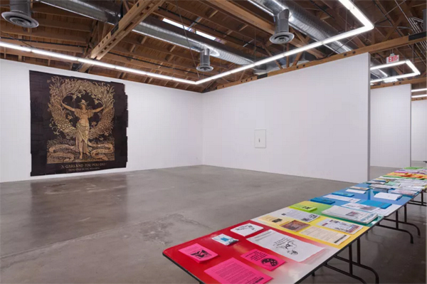 Andrea Bowers. Help the Work Along, 2012, Installation view at Susanne Vielmetter Los Angeles Projects; Photo: Robert Wedemeyer