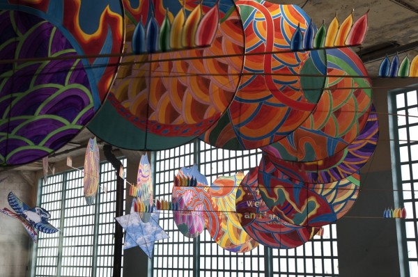 Ai Wei Wei. With Wind, 2014; installation detail, New Industries Building, Alcatraz. Courtesy of FOR-SITE Foundation. Photo: Jan Stürmann.