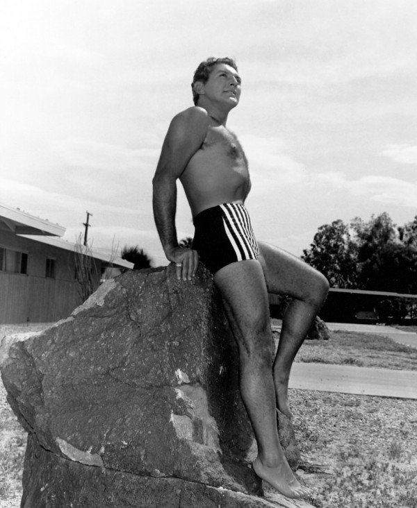 Liberace, hanging out in his front yard.